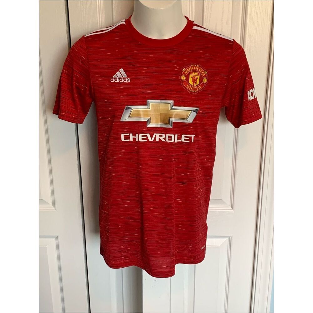 adidas Red Manchester United 20/21 Home Jersey with Chevrolet Crest